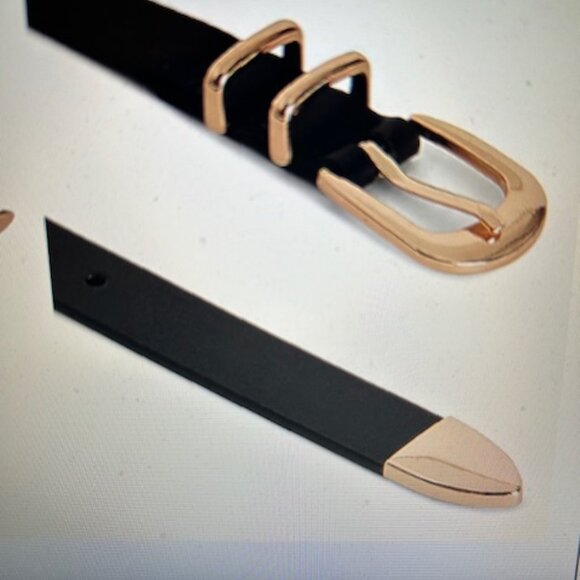 Express Genuine Leather Gold Tipped Buckle Belt main image 4